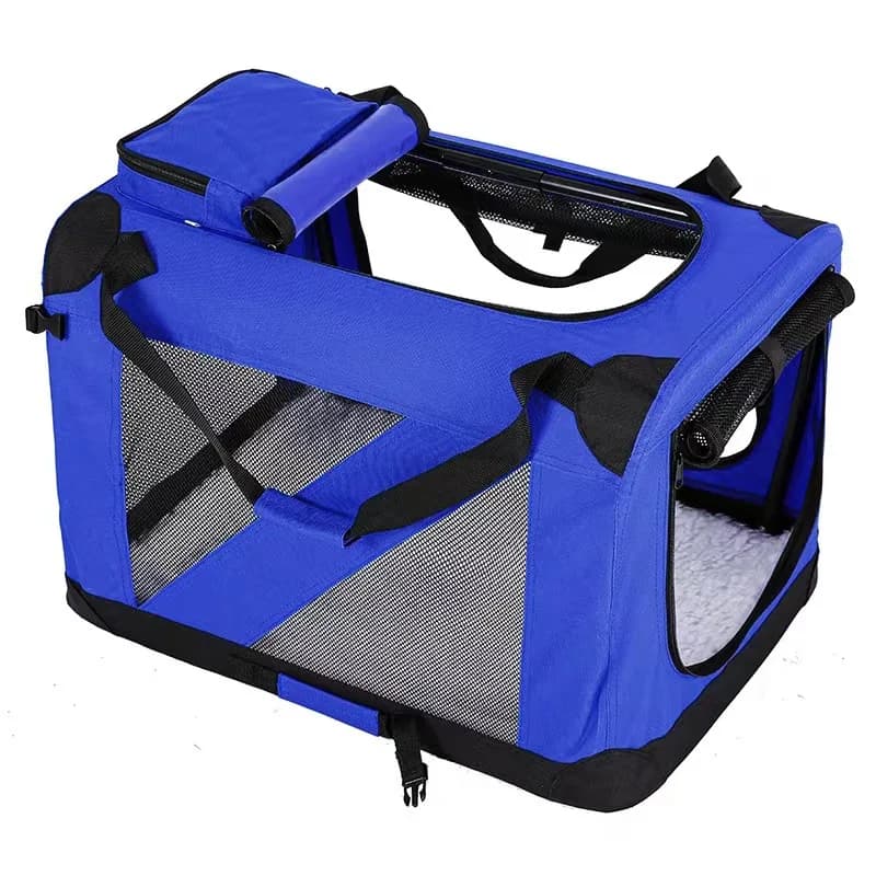 Borsa per il lavaggio staccabile Tubo in acciaio portatile pieghevole Trasportino per animali domestici Viaggio in auto estiva All'aperto Kernel per cani Kernel per gatti