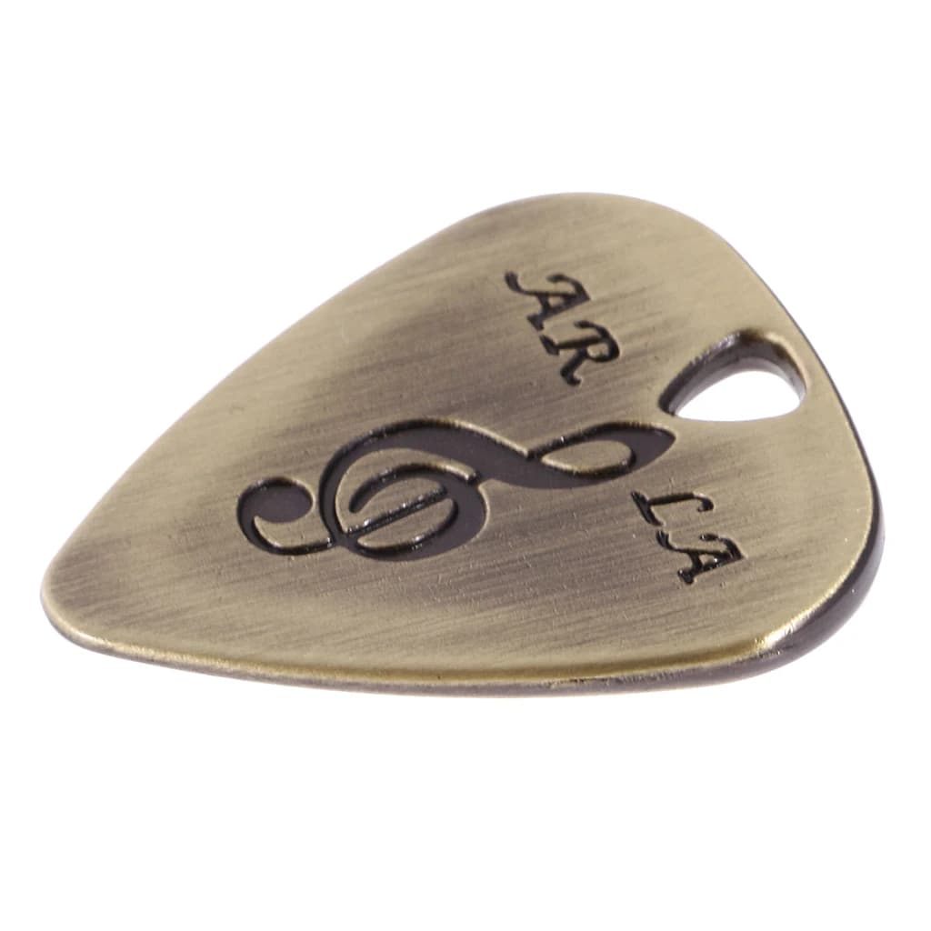 Plettro per Chitarra in Bronzo, Durevole, in Lega di Zinco, per Chitarra Elettrica e Basso, Strumento Musicale per Uso in Studio