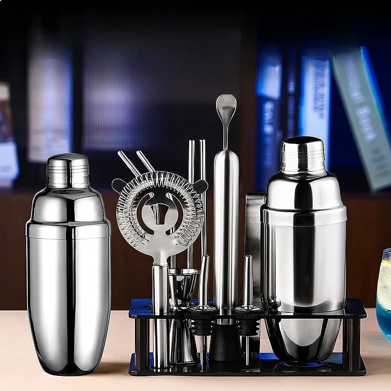 Stainless Steel Professional Bartender Set Cocktail Shaker Mixing Pot Hand Shaker Barware Tools Cocktail Mixer Making Kit