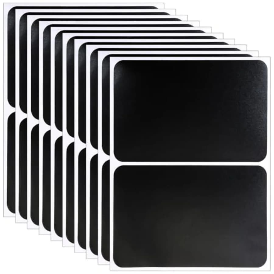 6x4Inch Rectangle Large Chalkboard Pantry Label Sticker for Storage Bin Containers Box Jars Glass Bottle Kitchen Food Labeling