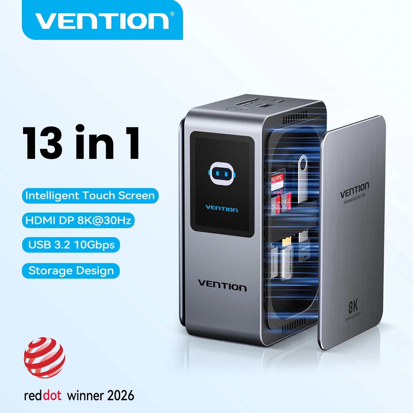 Vention 13 in 1 8K 30Hz USB C HDMI Smart Screen MST Docking Station USB 3.2 Hub Adattatore per MacBook Pro HP Lenovo Dell Laptop