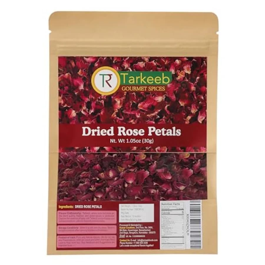 Dried Rose Petals All Natural Rose Petals Dried Flower Petals for Herbal Tea, Decoration, Rose Sprinkles, Topping on Cupcakes,