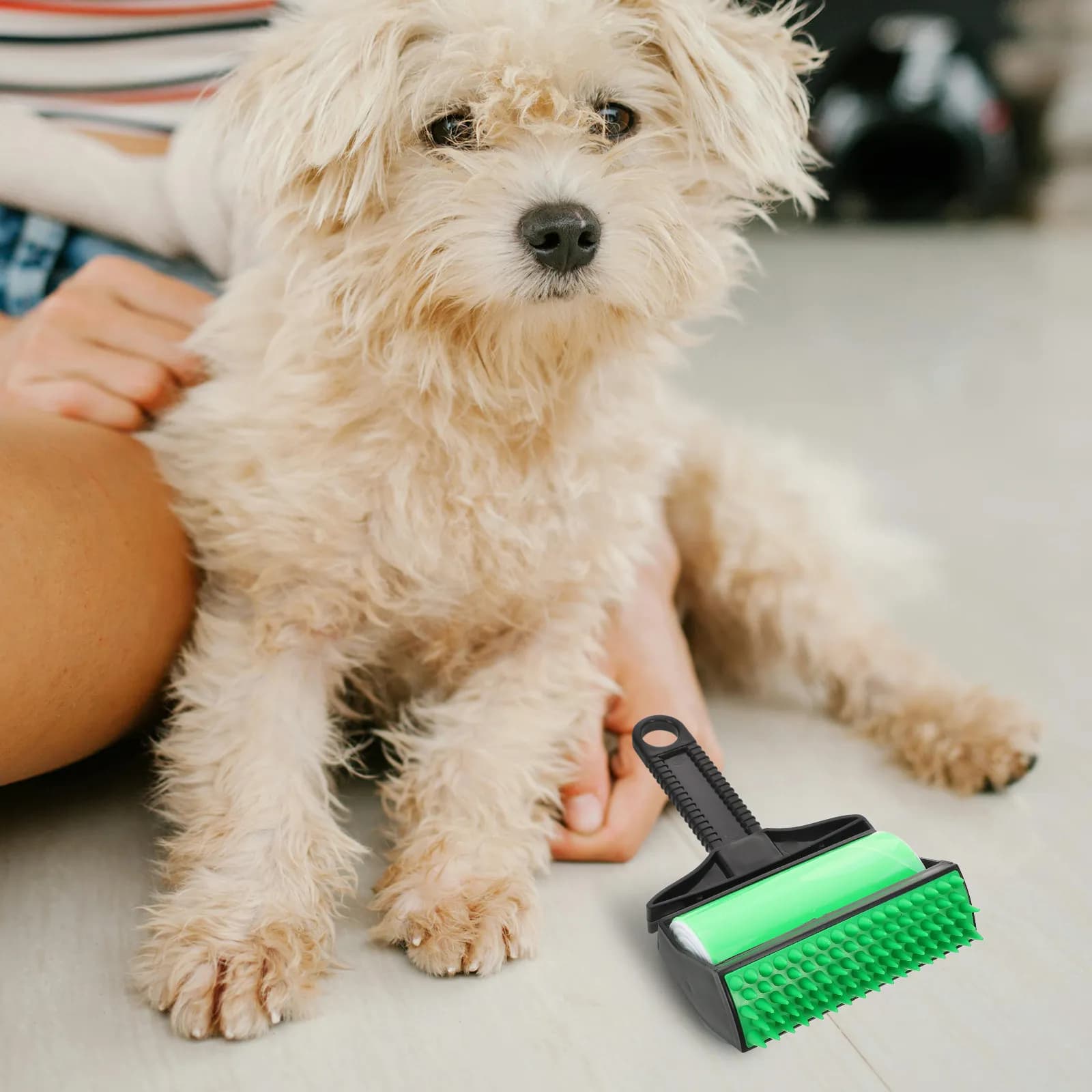 Set di 1 Rullo Adesivo Riutilizzabile e Lavabile per Rimuovere Peli di Animali Domestici da Mobili, Auto, Vestiti e Oggetti da Viaggio