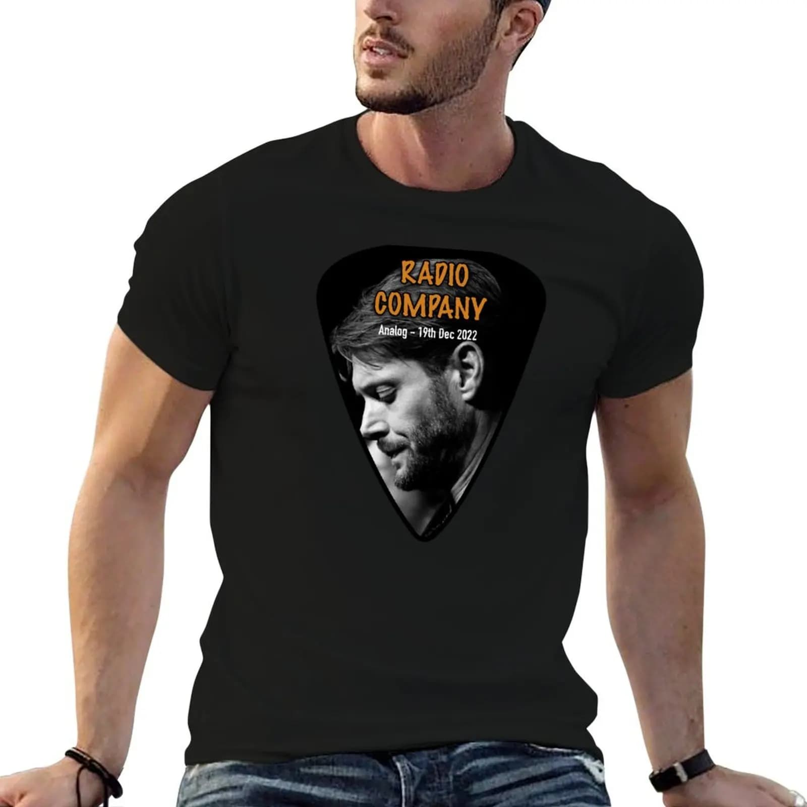 Jensen Radio Company Guitar Pick T-Shirt Relaxed Casual Short Sleeve Tee