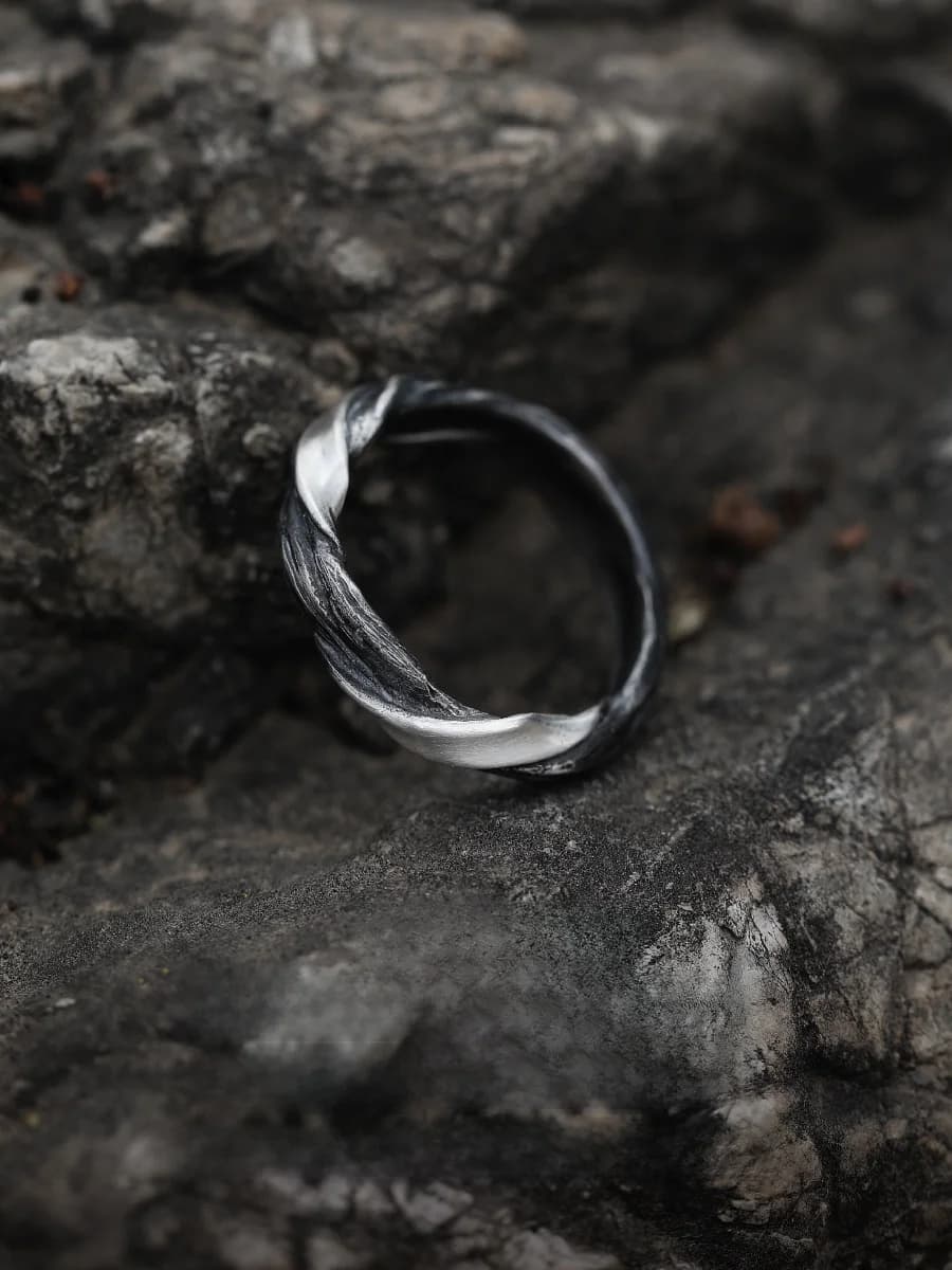 Original 999 Pure Silver Ring Unisex Minimalist Design Customizable Engraving Men's Fashion Jewelry Simple Circle Ring