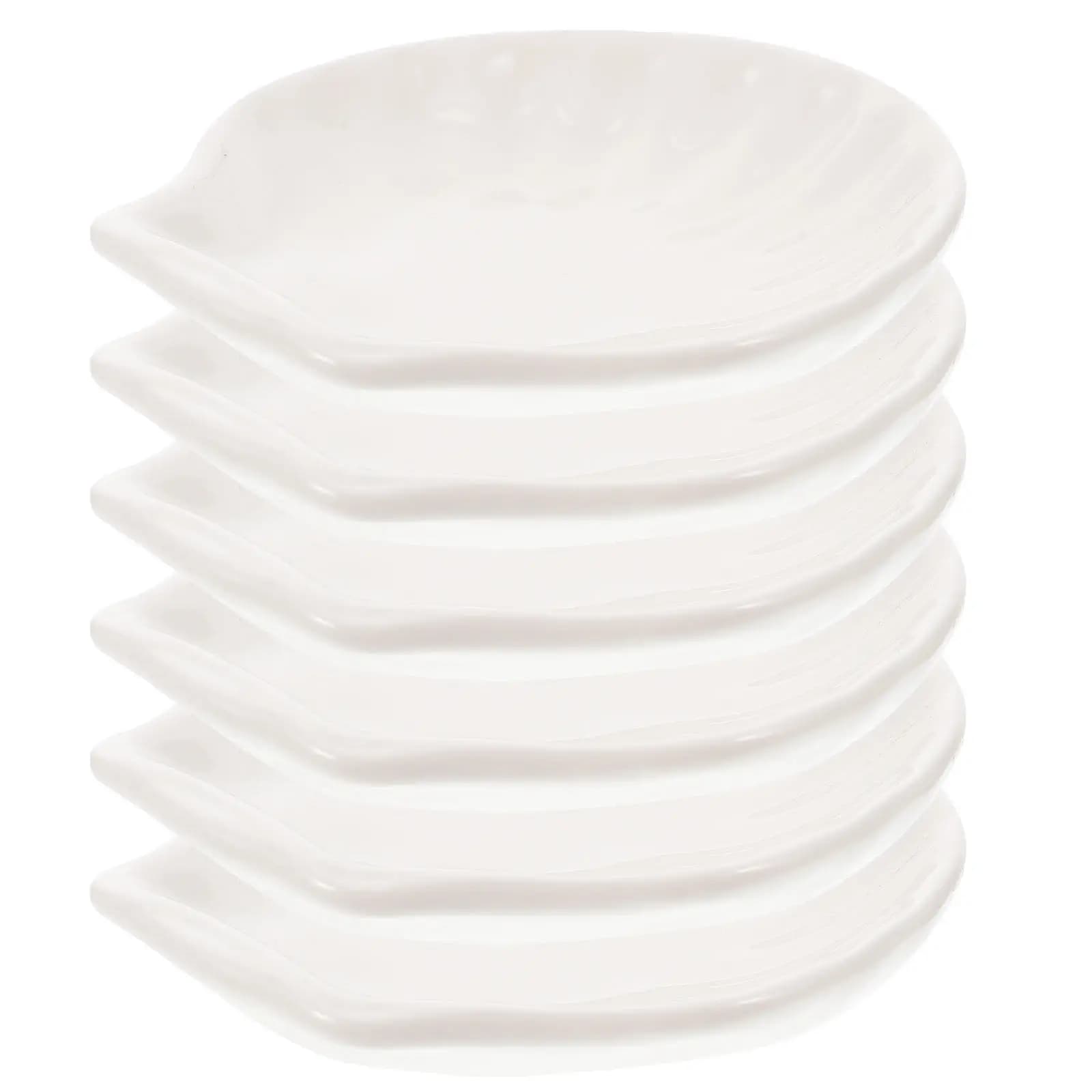 Set di 6 Piatti in Ceramica a Forma di Conchiglia, Dimensioni Perfette per Frutta, Dessert, Snack, Frutta Secca, Vassoio per Feste, Casa, Esterni, Gioielli