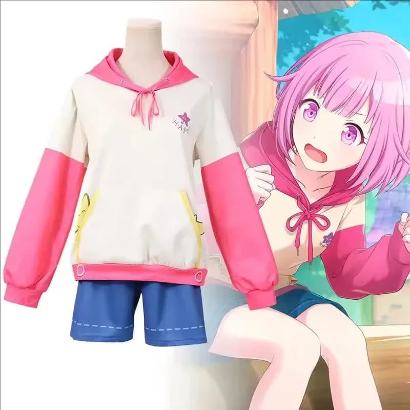 Anime Project Sekai Otori Emu Cosplay Costume 2025 Hoodied Suit Women Cute Shorts Party Halloween Carnival Pink Game Uniforms