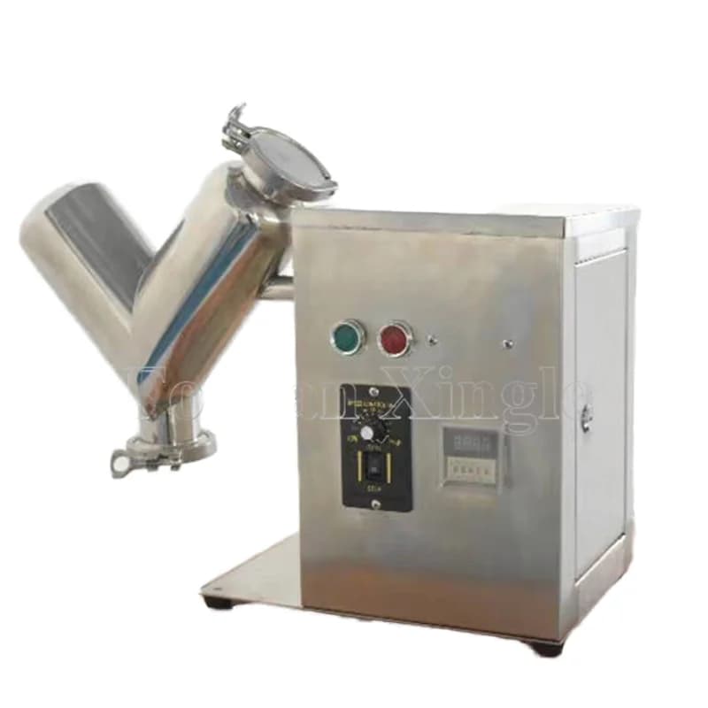 Mini powder mixer with 2 litre type V stainless steel protein fragrance, automatic food processing