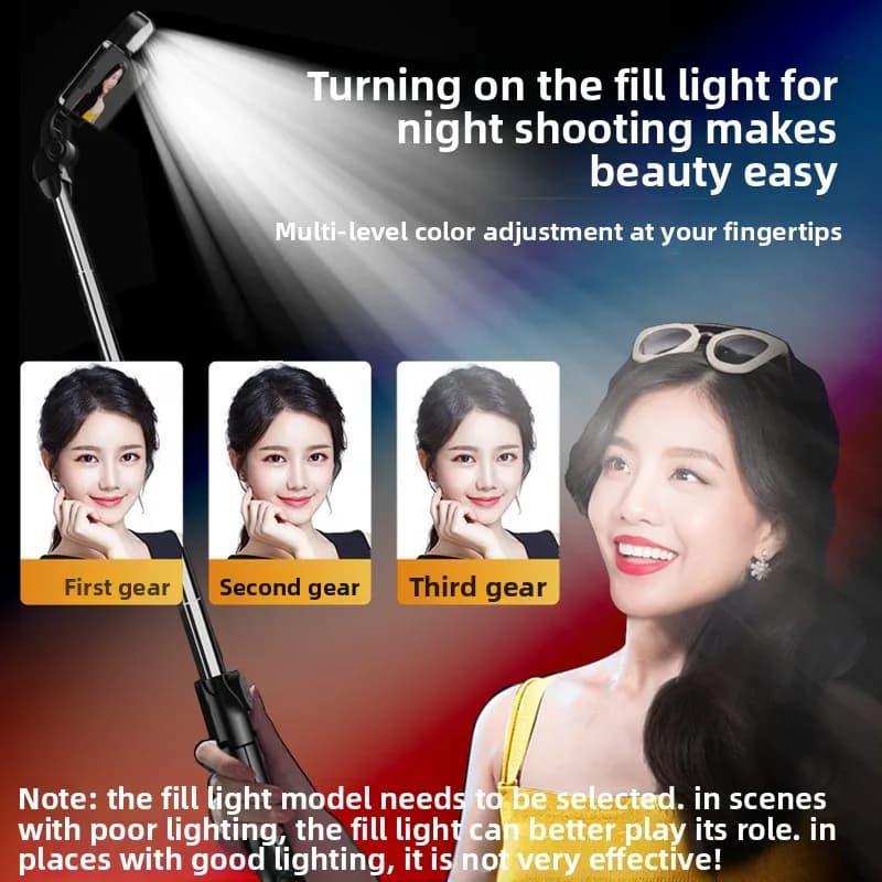 Selfie Stick Bluetooth universale per telefoni cellulari Streaming live e fotografia integrata