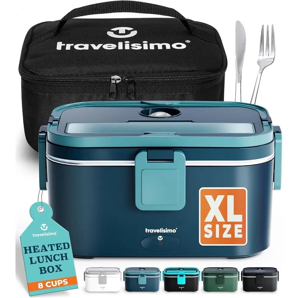 Scaldavivande Elettrico Extra-Large da 80W, Contiene fino a 8 Tazze - Scaldavivande Elettrico da 1.8L per Viaggi e Lavoro