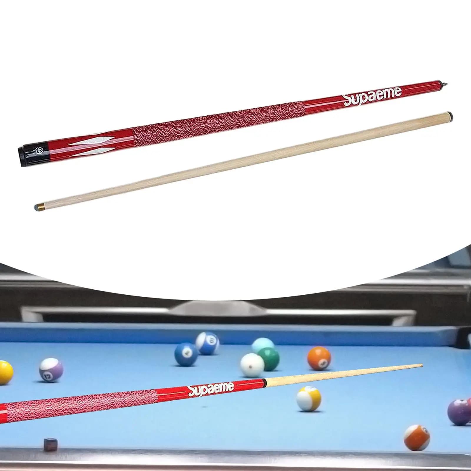 Pool Cue Stick Two Sections Snooker Shaft 13mm Tip Billiard Accessories for Game Room and Bar