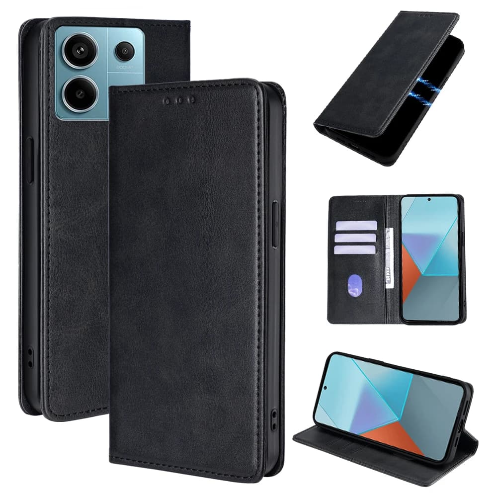 Per Xiaomi Poco X6 Protezione Custodia magnetica Custodia in pelle Flip per Xiaomi Poco X6 X5 X4 X3 Pro X3 GT NFC con slot per schede