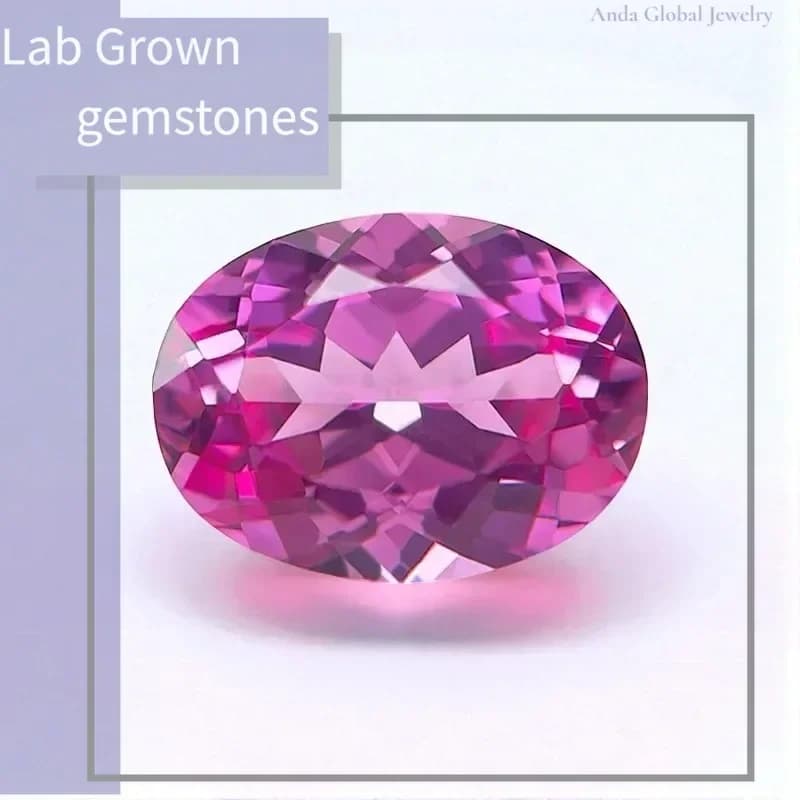 L-Lab Grown Sapphire Pink Color for Jewel Making DIY Ring Necklace Earrings Main Materials with AGL Certificate Daily matching