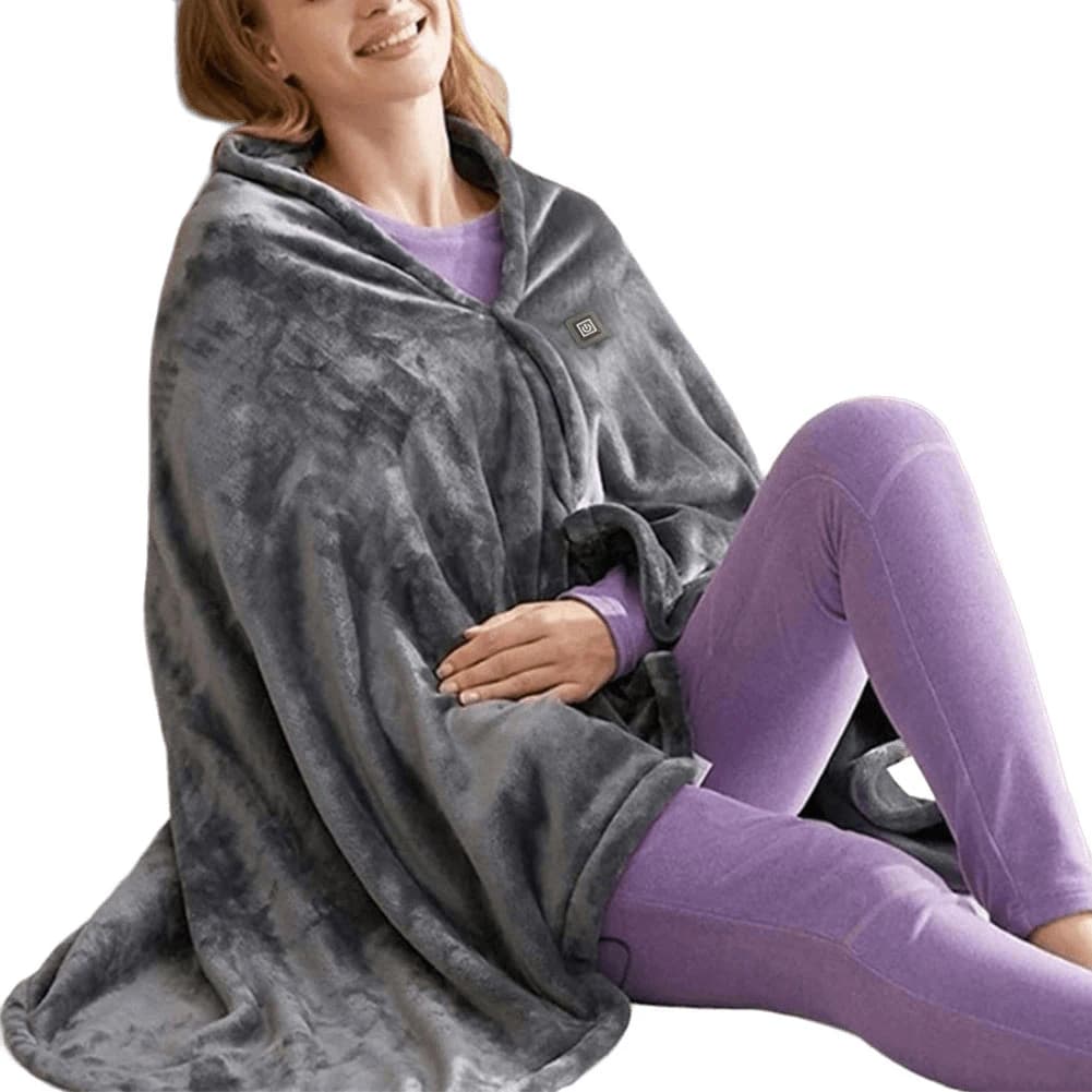 Coperta Elettrica USB con 3 Livelli di Riscaldamento, Coperta Riscaldante Portatile in Velluto Corallo per Casa e Ufficio