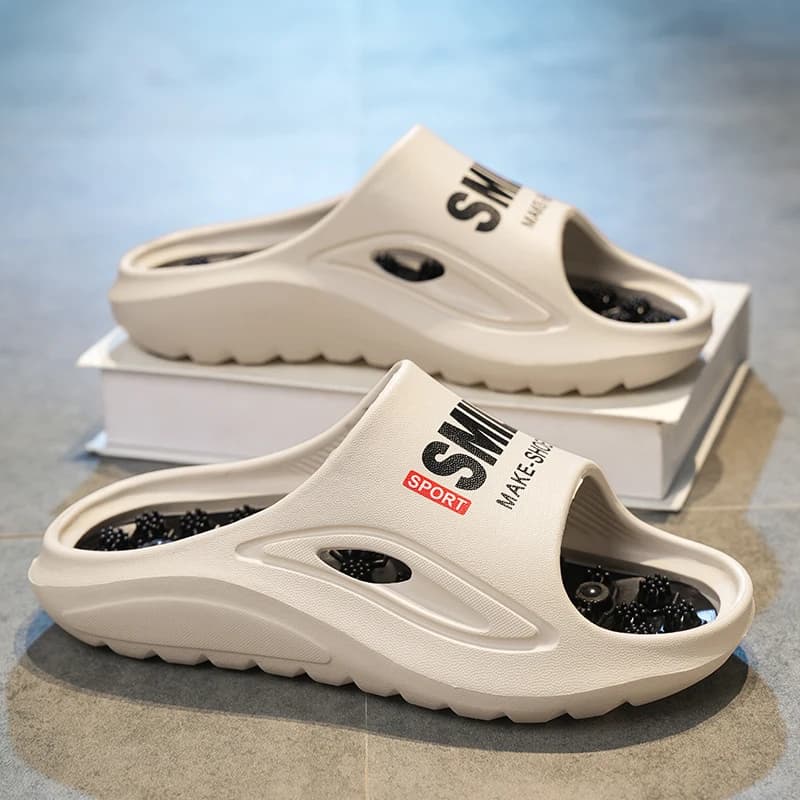 Men's Summer 2026 Anti-Slip Anti-Odor Outdoor Wearable Sporty Large Size Slip-On Beach Sandals Casual Thick Bottom EVA Slippers