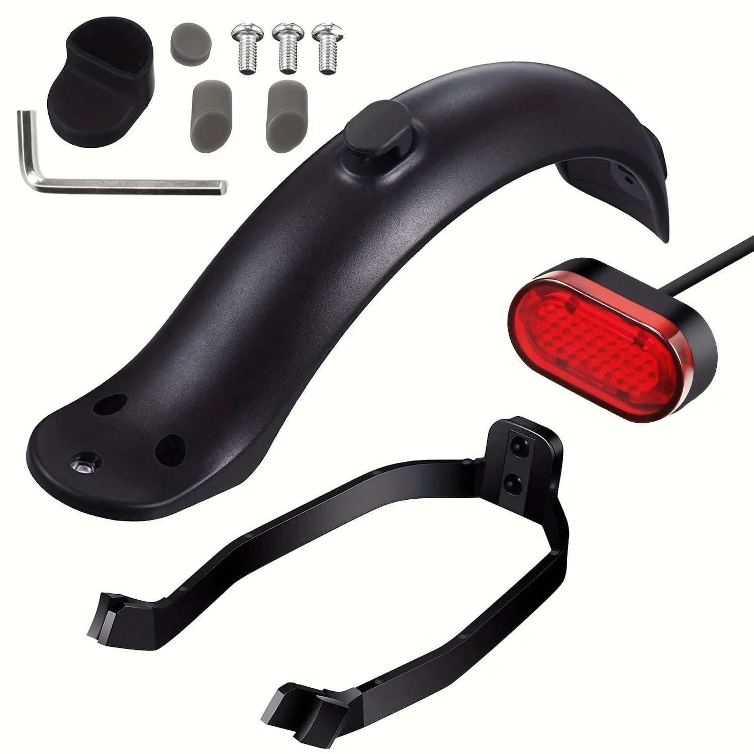 Parafango posteriore per Scooter, staffa parafango posteriore con fanale posteriore per Scooter elettrico Xiaomi Mi M365 1S Pro, accessorio per Scooter Xiaomi