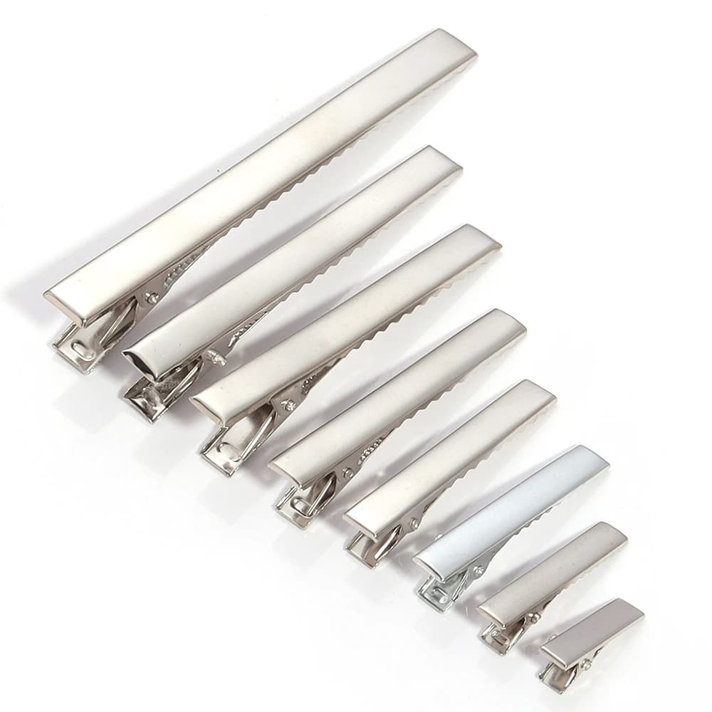 Louleur Flat Metal Alligator Hair Clips Duckbill Hair Clip for Jewelry Making Accessories DIY Hairpins Base Decorations Wholesal