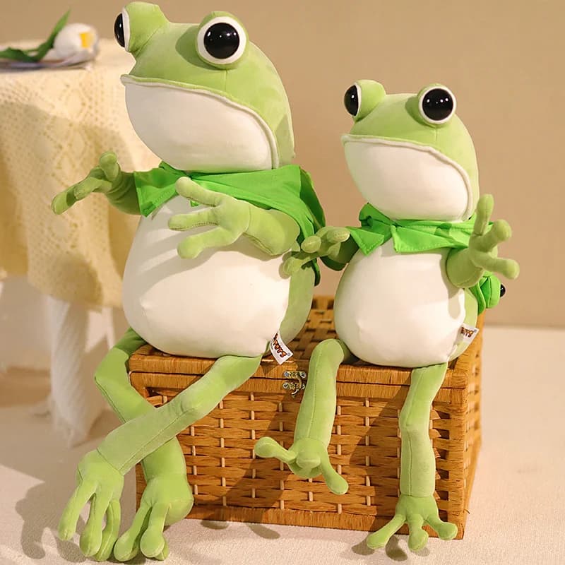 Nuovi Simpatici Peluche a Forma di Rana, Morbido Cuscino Kawaii, Bambola da Accompagnamento per Dormire, Decorazione per la Stanza, Regalo di Compleanno e Festività