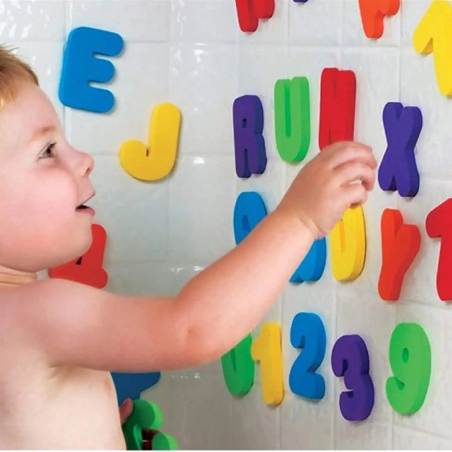 36 Pezzi Giocattoli da Bagno per Bambini, Lettere e Numeri in Schiuma - Giocattoli Galleggianti ABC Educativi per Vasca da Bagno, per Bambini e Bambine
