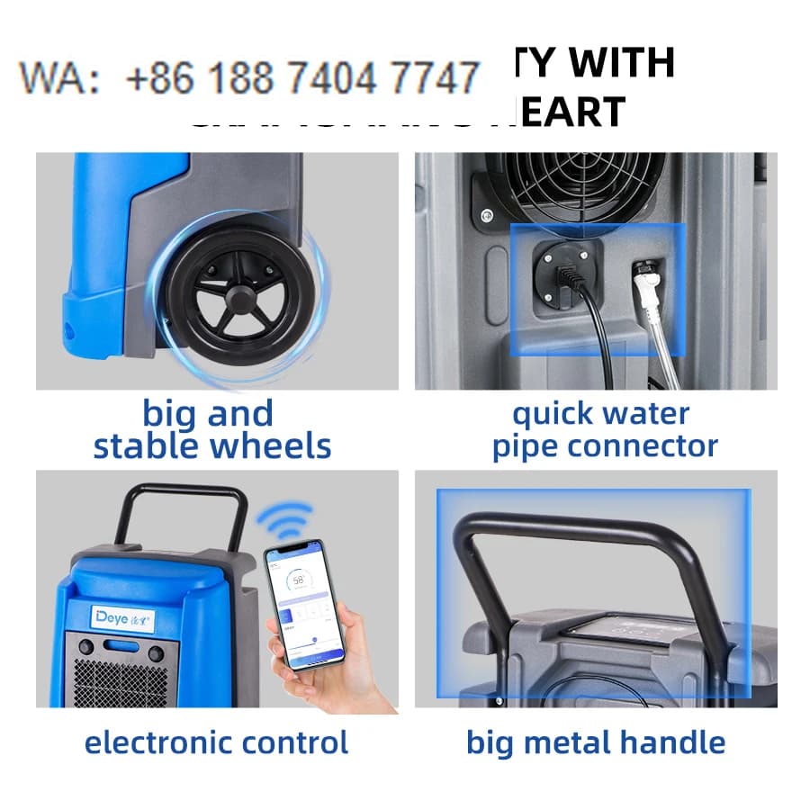 Deumidificatore Commerciale Industriale DY-65N da 65L/giorno, Economico ed Eccellente, con Compressore, per Seminterrati