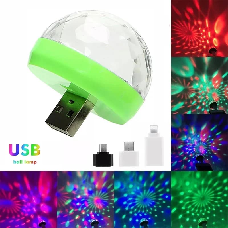 Luci da palcoscenico USB Mini LED Atmosfera Luce da palcoscenico DJ Lampada da discoteca per interni Festa in casa USB a Apple Android Phone Luce da discoteca