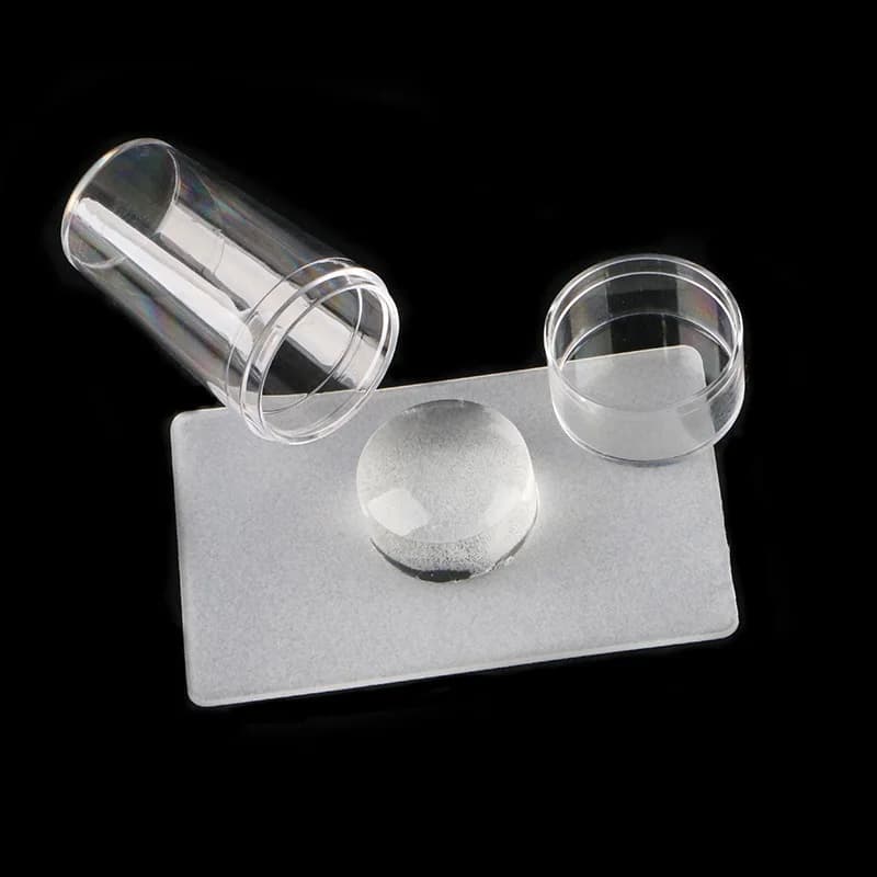 Kit di Piastre per Stamping Unghie, Stencil per Manicure Francese, Timbro per Smalto, Accessori e Strumenti per Nail Art