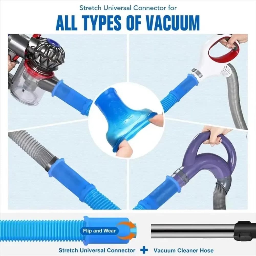 Elastic Connector Dryer Vent Cleaner Kit Vacuum Hose Quickly Cleaning Compatible Design Vacuum Hose Attachment Universal