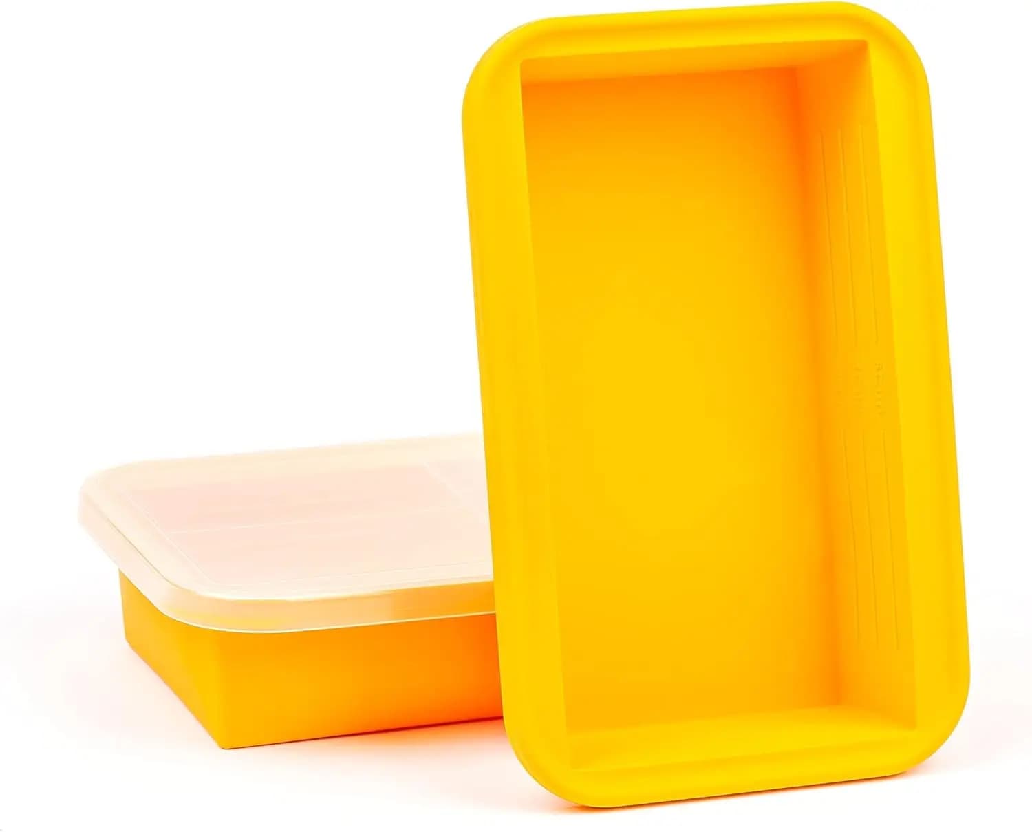 Set di 2 Grandi Contenitori in Silicone per Congelatore per Zuppe, Salse, Avanzi - Contenitori Riutilizzabili per Alimenti da 6 Tazze Senza BPA con Coperchi