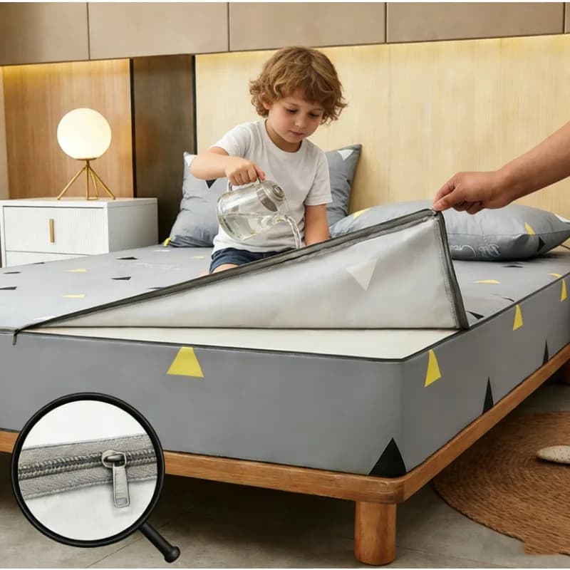 Waterproof Six Side Cover with Hinge, Bedding with Removable Angles, Breathable