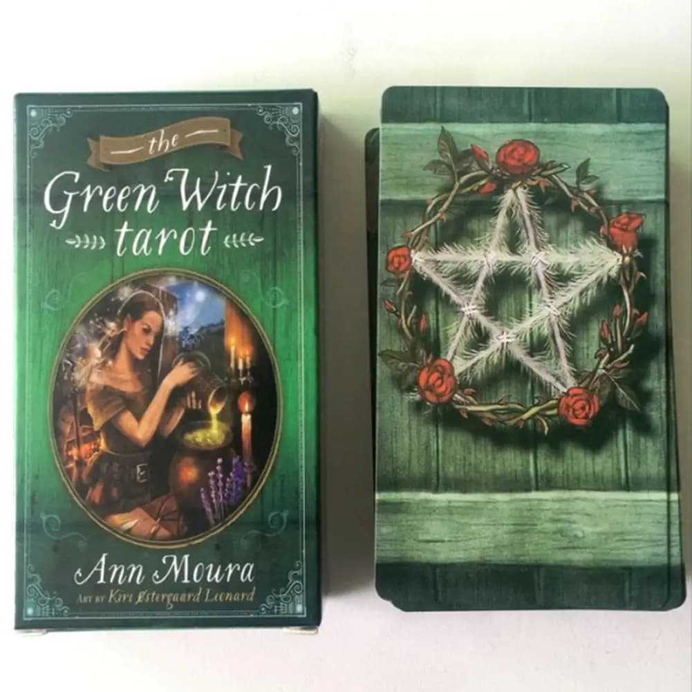 nuovo mazzo di tarocchi oracoli carte misteriosa divinazione carte di tarocchi di strega verde per donne ragazze gioco di carte gioco da tavolo