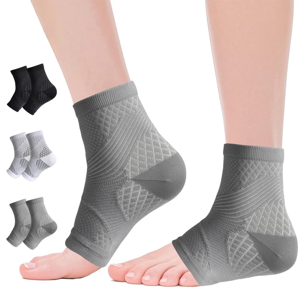 1 paio di calze a compressione per fascite plantare per donne e uomini, supporto per la caviglia per neuropatia, dolore al tallone, affaticamento del piede, gonfiore