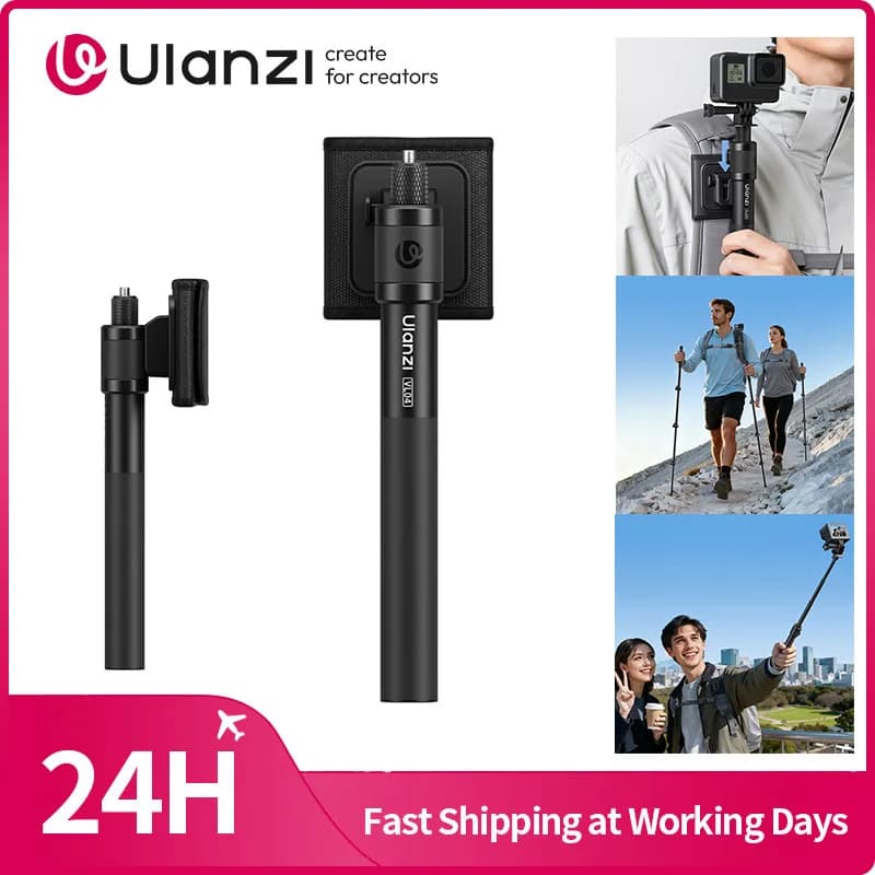 Ulanzi VL04 Action Camera Asta di prolunga a sgancio rapido per action camera Fotocamera mirrorless per DJI per asta di prolunga Insta360