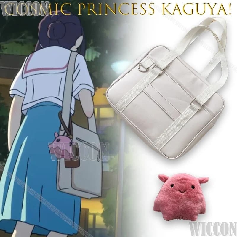 Cosplay costume Iroha Sakayori, Uniform JK with Wig, Anime Cosmic Princess Kaguya! Seaman costume with white top and blue skirt for Halloween