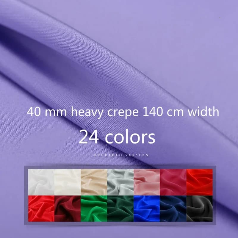 40 mm heavy crepe mulberry silk fabric cloth 140 cm width silk crepe de chine solid color dress fabric alibaba express