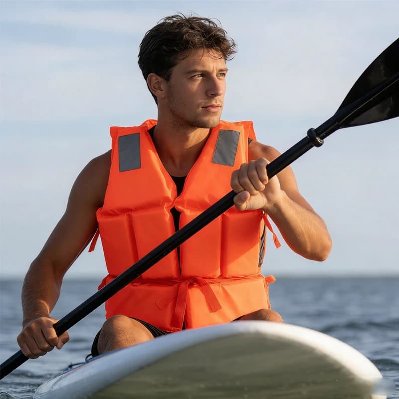 Giubbotto di Salvataggio Portatile per Adulti, 1 Pezzo, per Pesca, Nuoto e Prevenzione Alluvioni, Gilet di Galleggiamento Marino