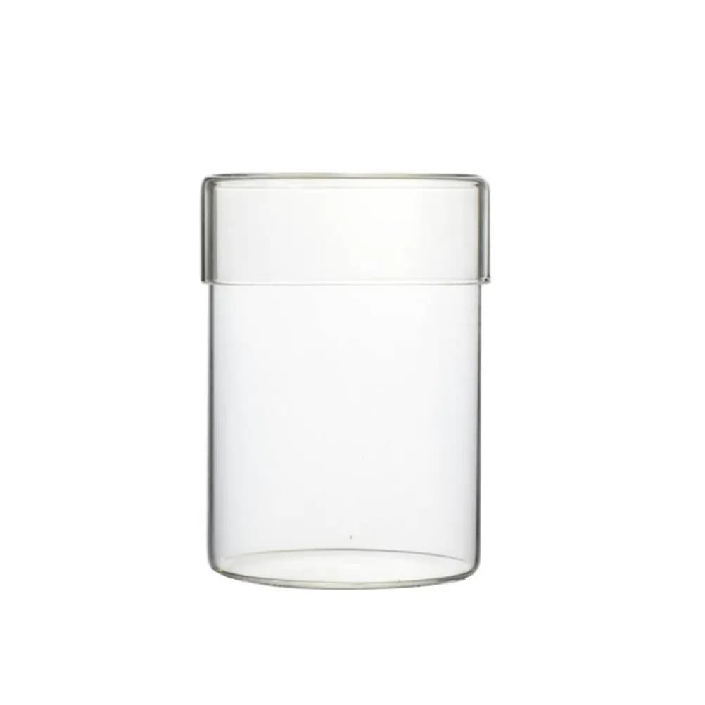 4Pcs Storage Jar Set Glass Food Containers Clear Glass Bottles with Lids for Tea Coffee Sugar Salt Dry Food Storage