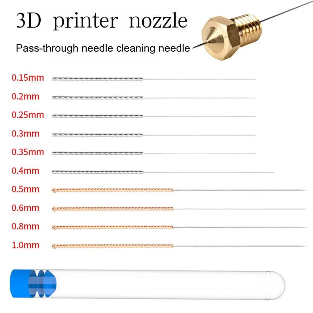3D Printer Nozzle Cleaner Needle - 0.4mm Stainless Steel Drill Tip For Extruder Cleaner And 3D Printer Hotend Unlock