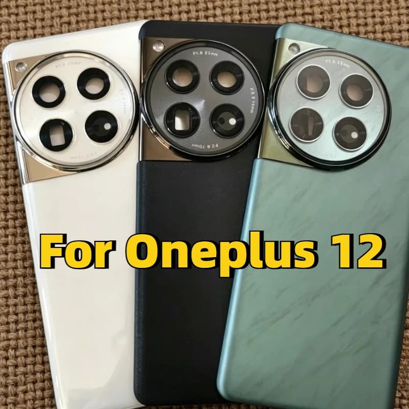 Glass Battery Back Cover For Oneplus 12 5G CPH2573 CPH2581 CPH2583 Rear Housing Door Panel Case With Camera Lens Replacement