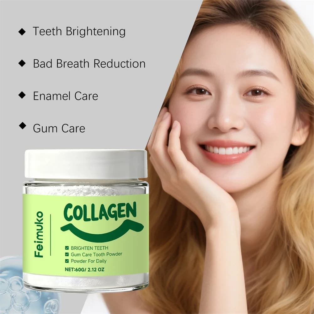 60g Collagen Tooth Whitening Tooths Remove Oral Macchie Clean Fresh Food Improve Scent Whitening Oral Hygiene