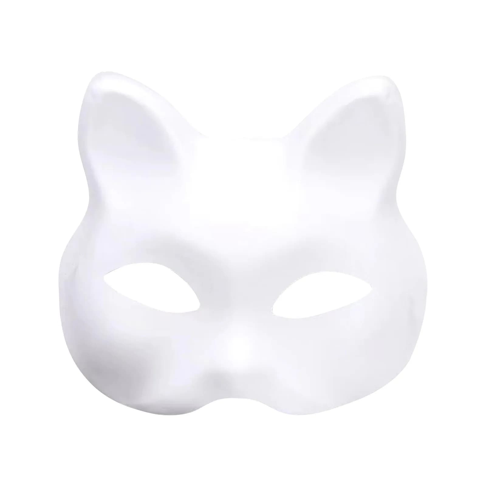 Party Mask Cosplay Mask Pvc Blank Decorative Mask Fox Mask Painted Unpainted Japanese Style Hand Mask Half Face Mask 2026 Anime