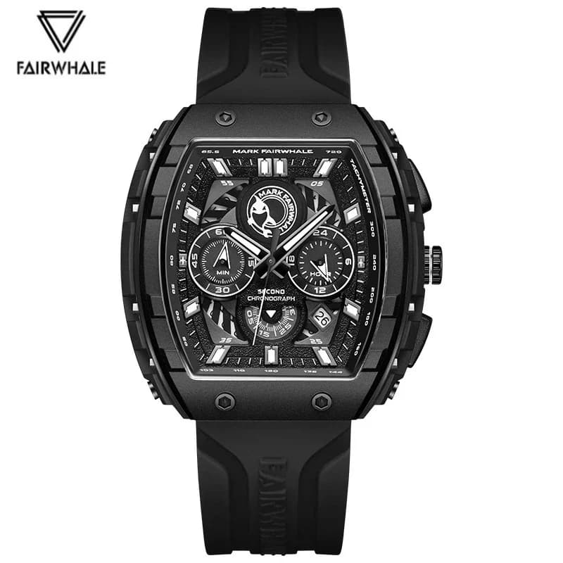 Mark Fairwhale 5670 Orologio da polso alla moda da uomo multifunzione cronografo al quarzo calendario luminoso orologi sportivi casual per uomo