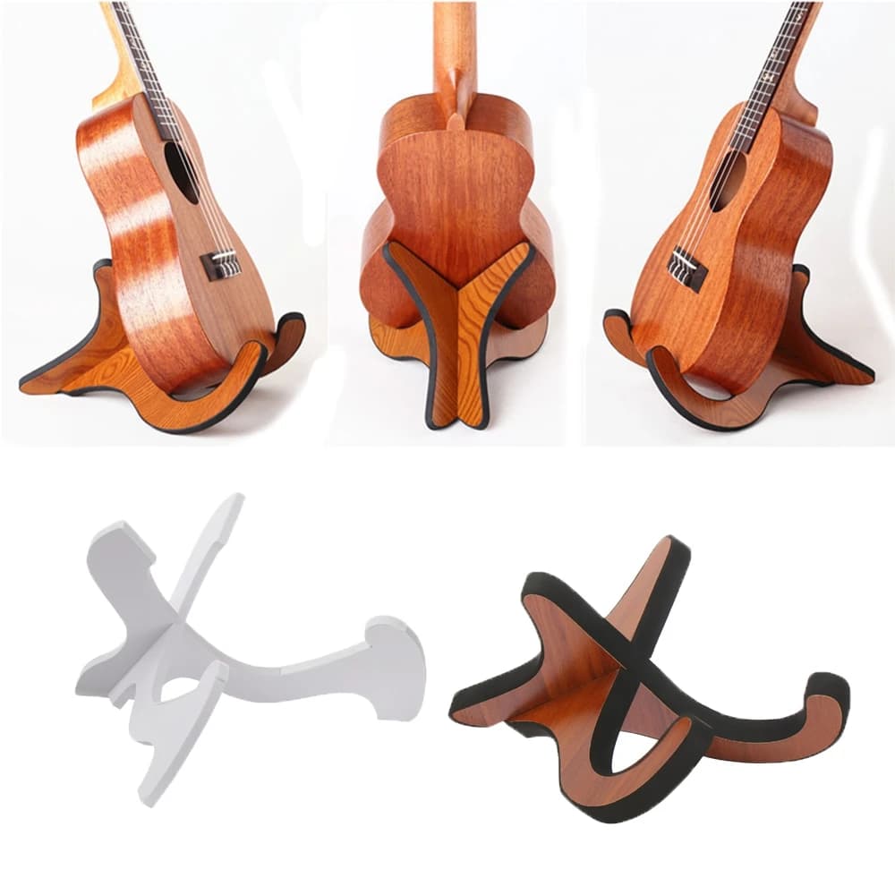 New Wooden Portable Musical Strings Guitar Stand Rack Vertical Ukulele Display Foldable Holder