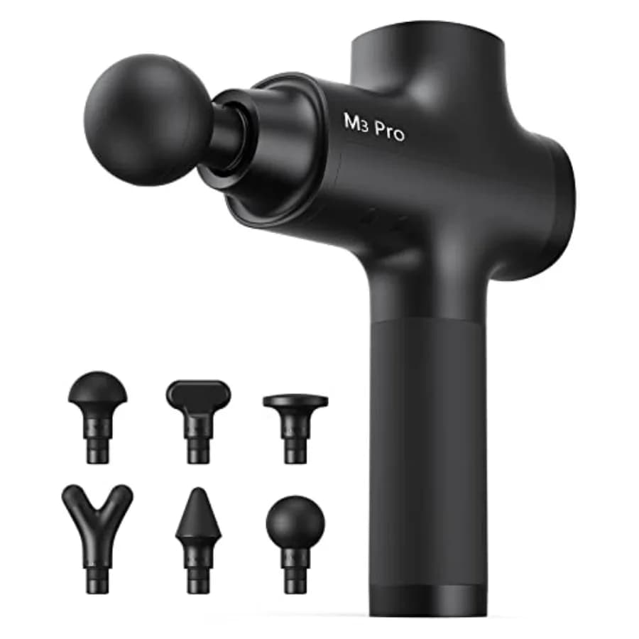 Deep Percussion Muscular Massage Gun, Portable Electric Body Massage, Super Silent Sport Massage Without Brushes