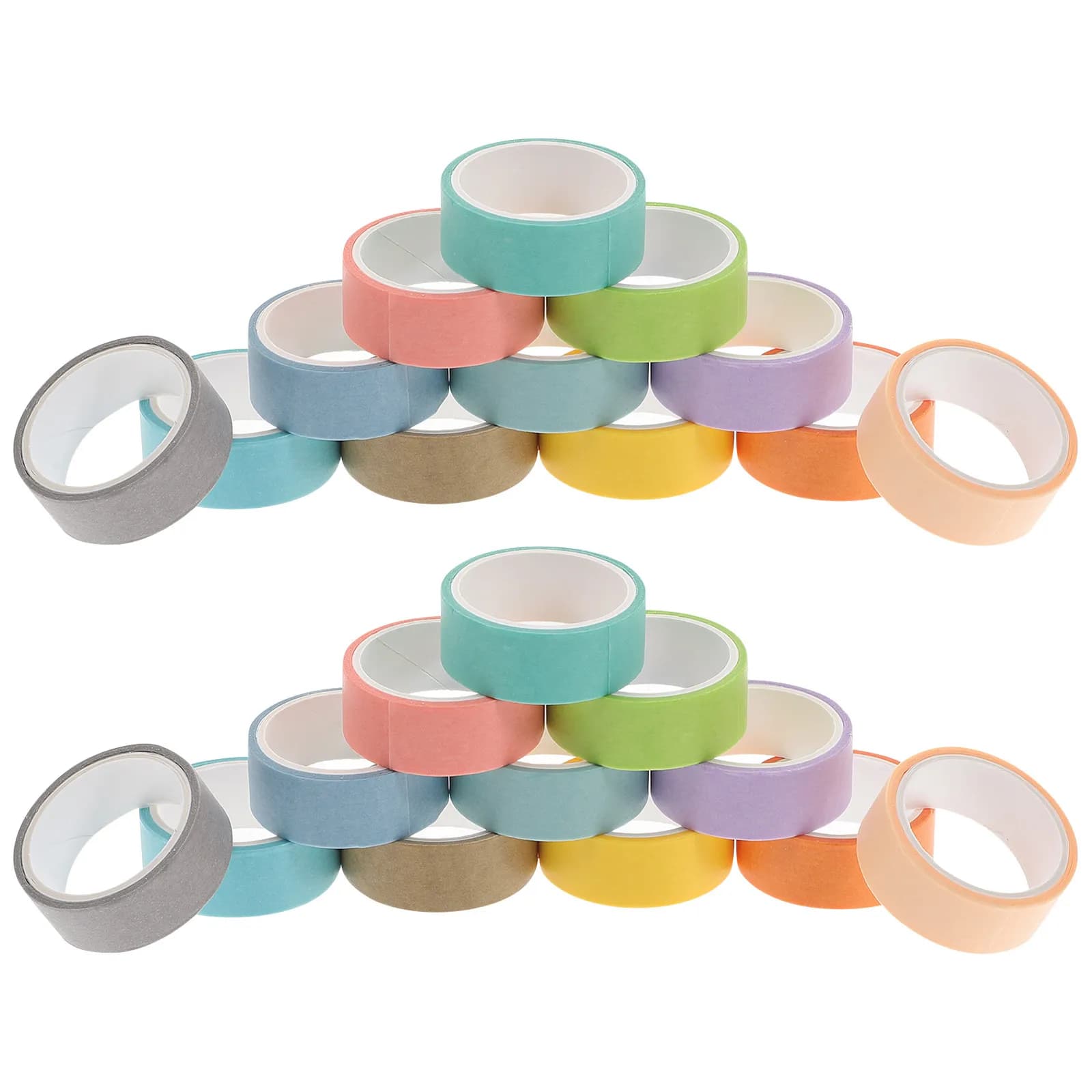 Set di 24 Nastri Washi Decorativi Macaron, Nastro Adesivo per Diari, Scrapbooking, Planner Fai-da-Te, Quaderni e Album