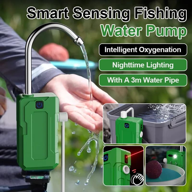 Pompa d'Acqua Portatile, Erogatore d'Acqua per Pesca, Ricarica USB, Pompa Intelligente per Camper, Campeggio, Viaggi e Attività all'Aperto