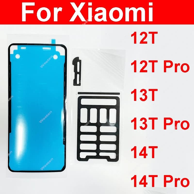 For Xiaomi 12T 13T 14T Pro Back Battery Housing Cover Adhesive Tape Front LCD Screen Adhesive with Rear Camera Glue Spare Parts