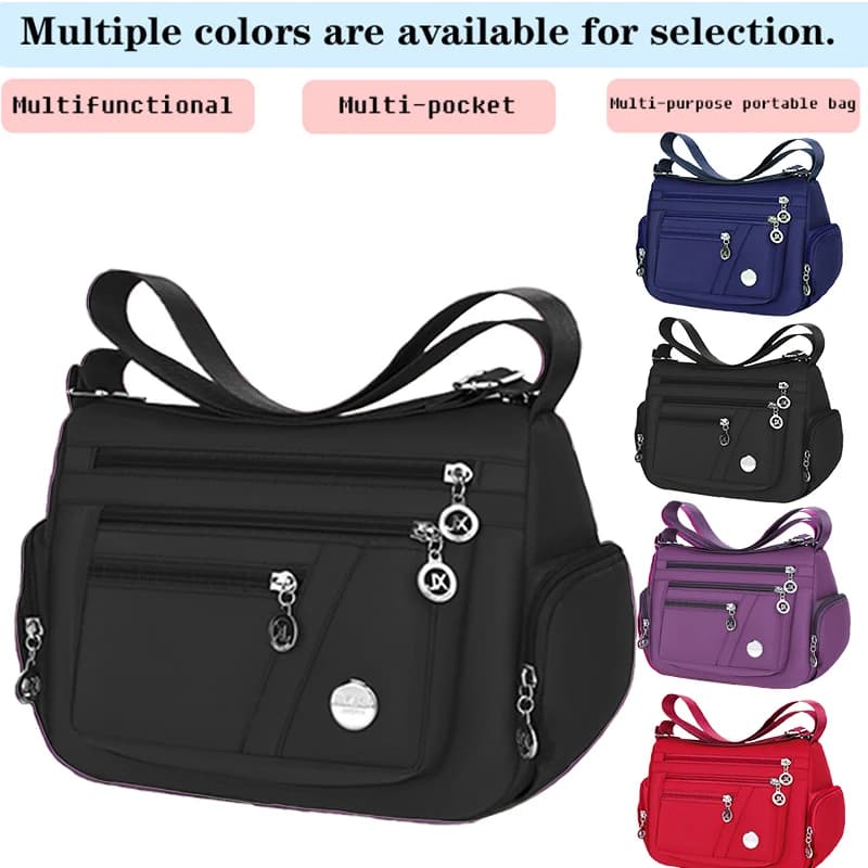 Borsa da donna in tessuto di nylon neutro di nuovo stile, borsa a tracolla in tessuto Oxford, borsa da viaggio, borsa casual multicomparto