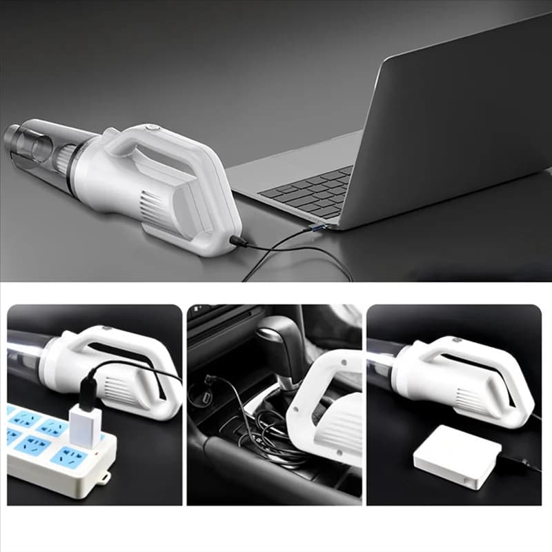 AA96 7500PA Aspirapolvere portatile per auto Aspirapolvere wireless portatile a forte aspirazione Doppio uso per desktop domestico per auto
