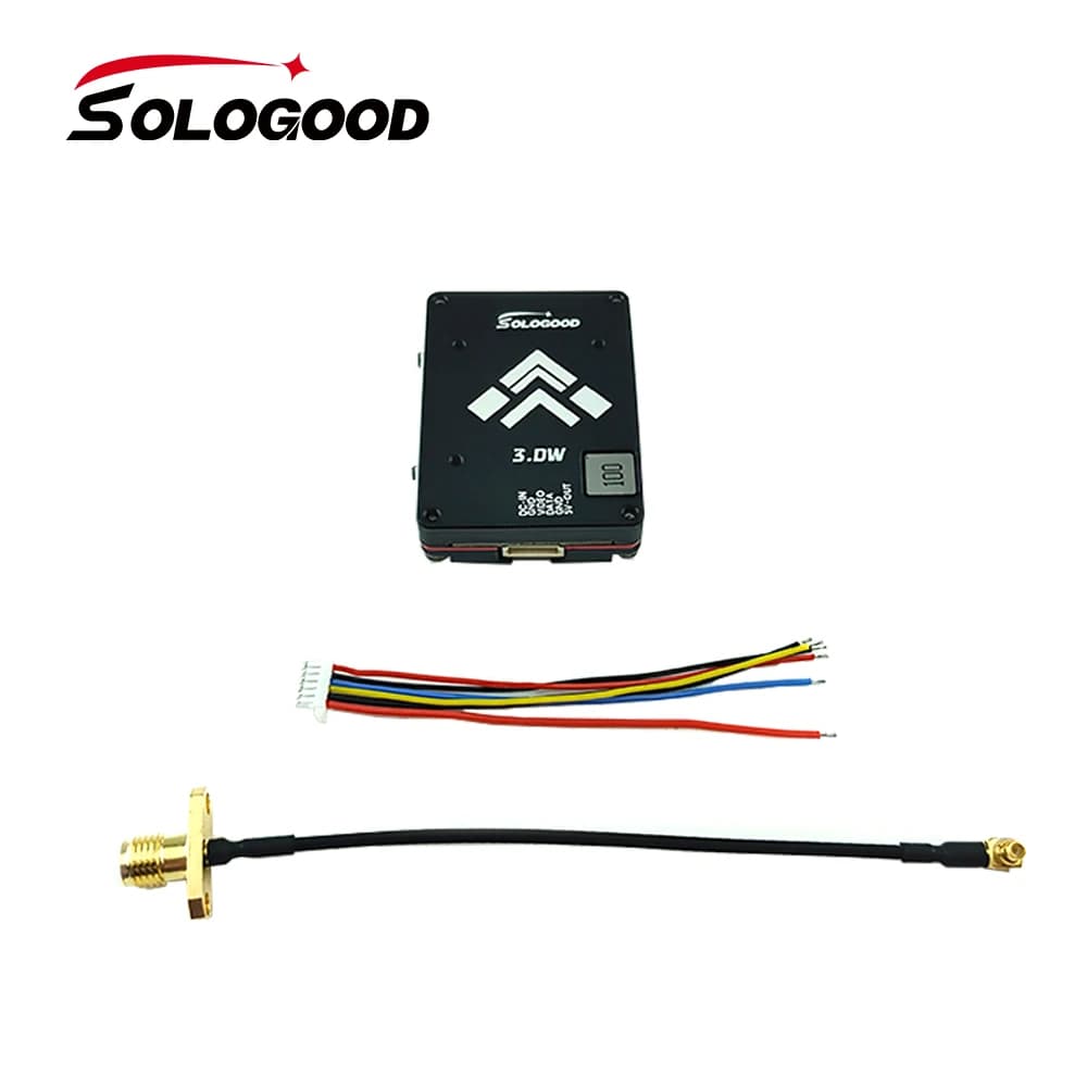 Trasmettitore Video VTX SoloGood 5.8GHz 3W, 48CH 25mW/1000mW/2000mW/3000mW Regolabile per Droni FPV da Corsa a Lungo Raggio