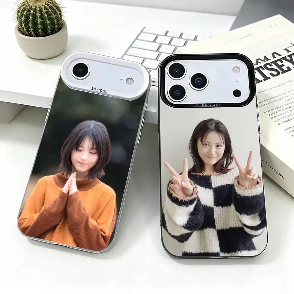 M-Minami Hamabe Pure Love Phone Case For iPhone 17,16,15,14,13,12,11 Plus,Pro Max,XS,Colorful Silver Phone case Funda Cover